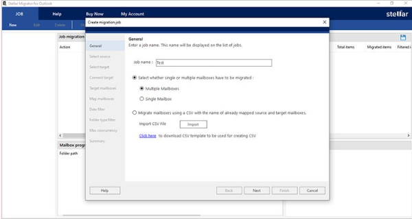 Create migration job